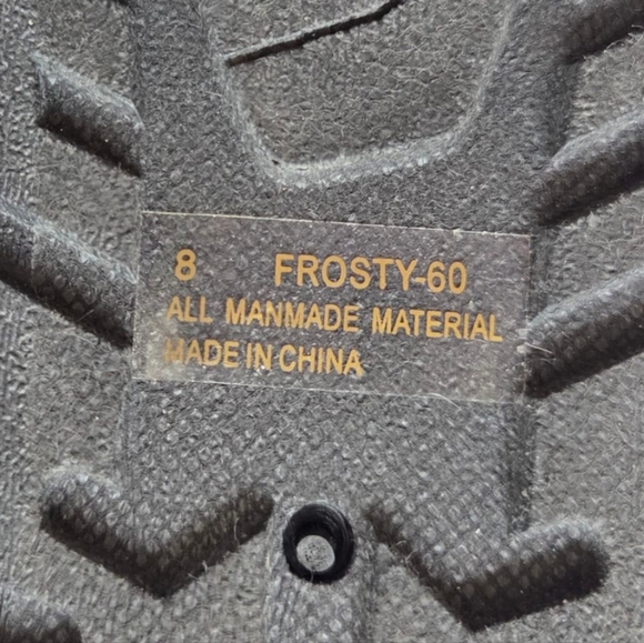 ROUGE Faux Fur Lined Studded Rhinestone Platform Ankle Boots Size 8 Black Silver - Picture 13 of 16